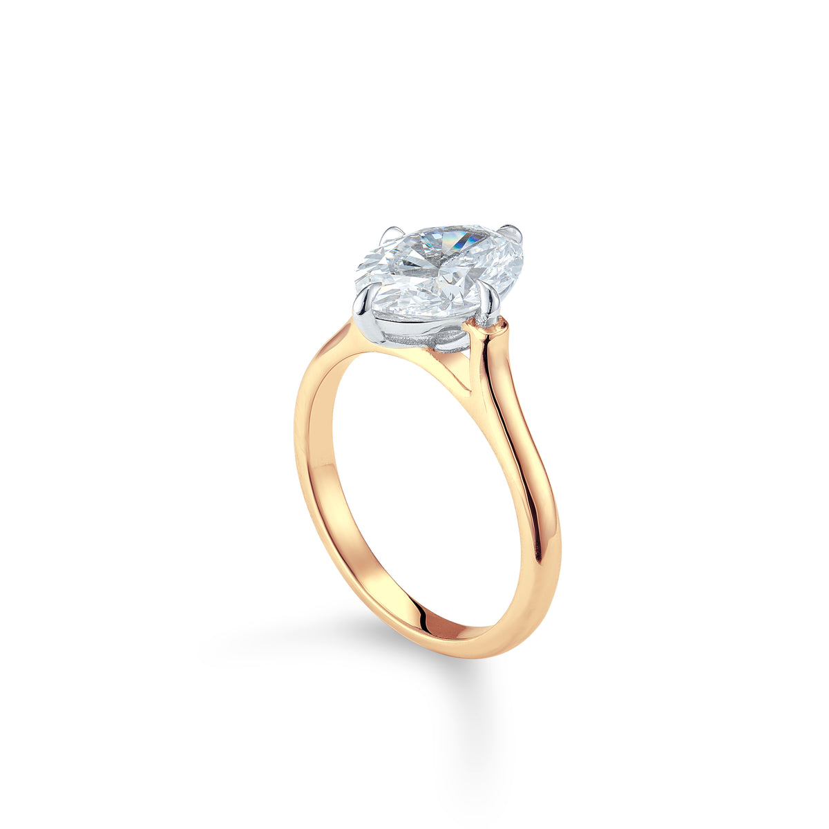 Elise Yellow and White Gold Ring