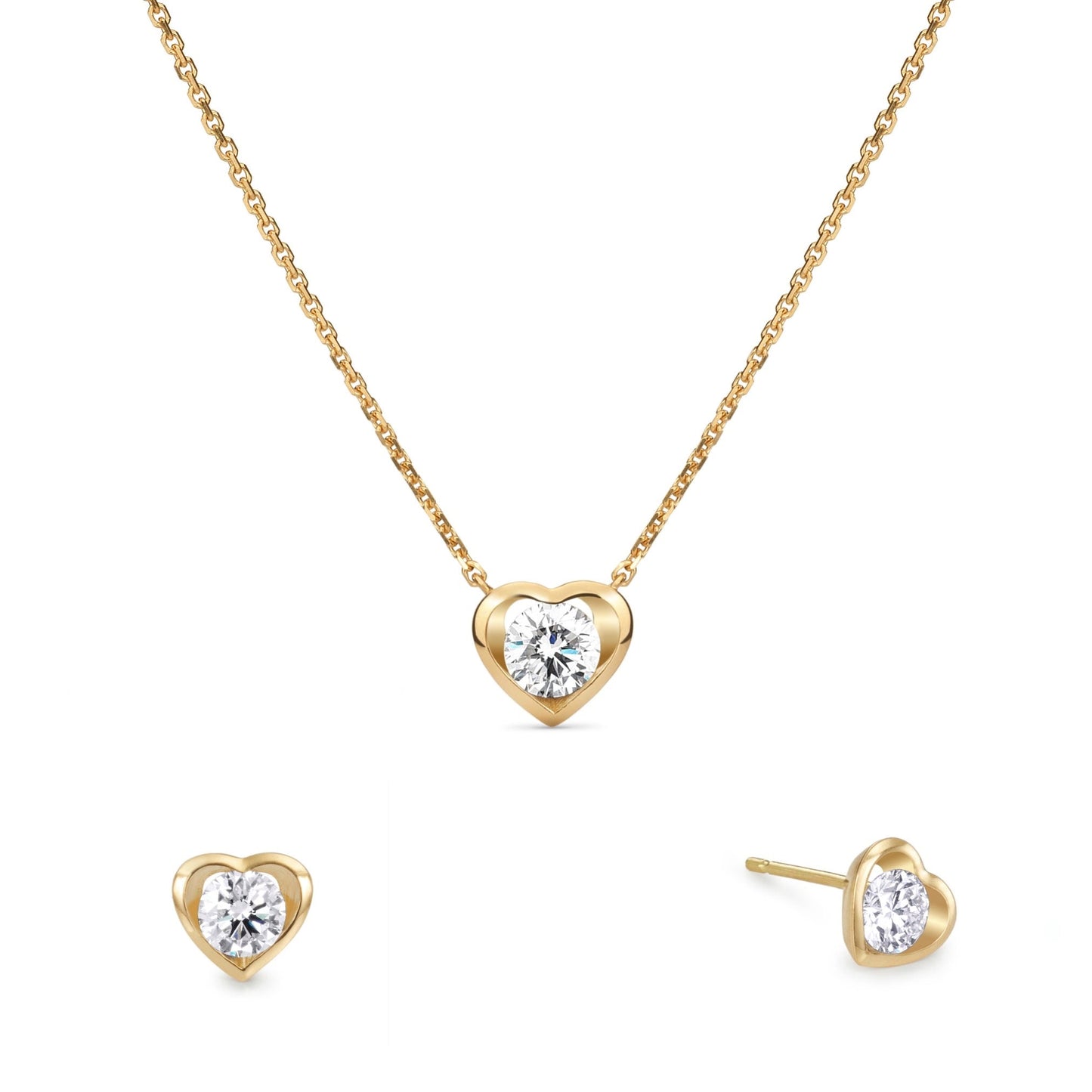 Heart Yellow Gold Set (in stock)