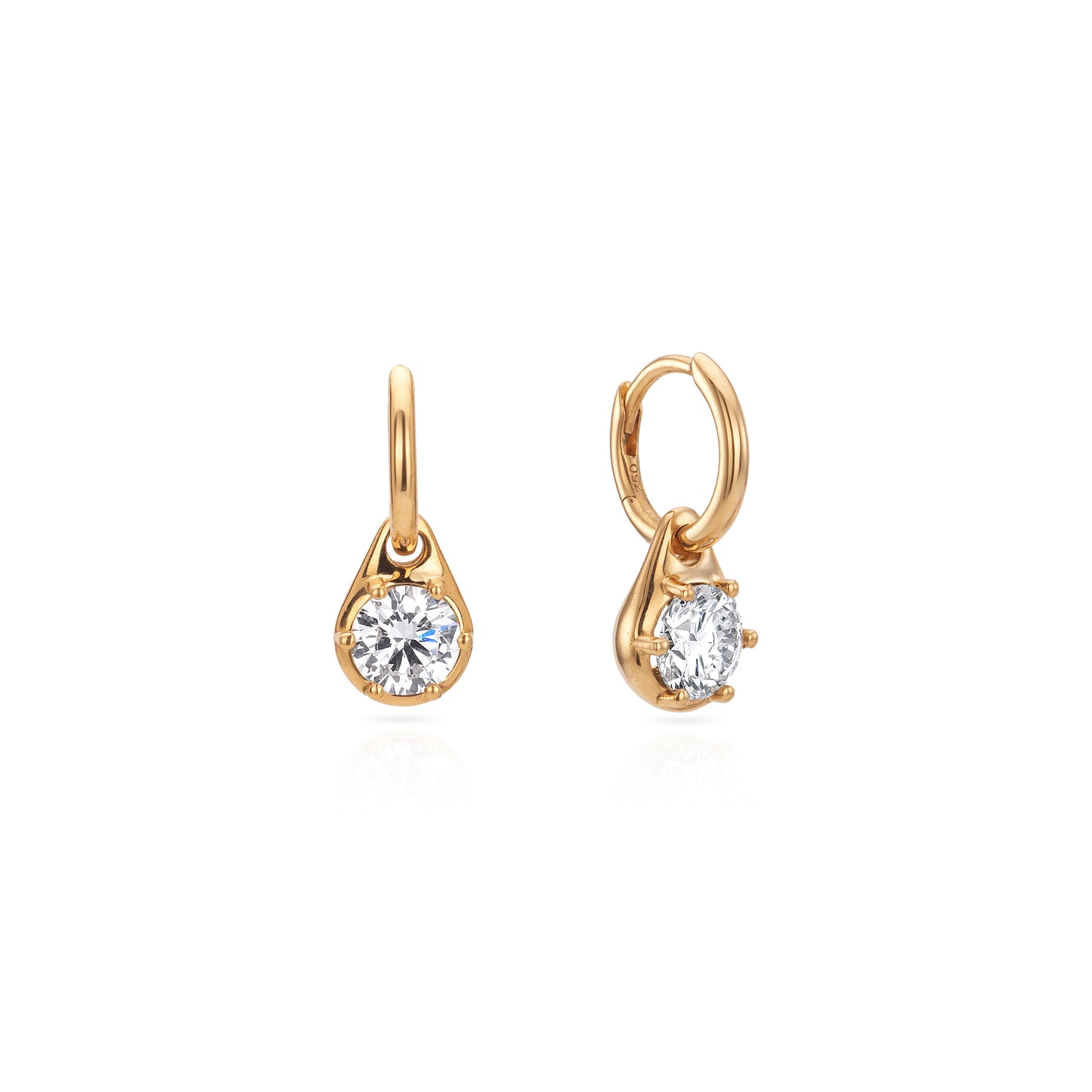 Lumi Yellow Gold Drop Earrings