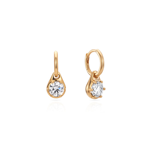 Lumi Yellow Gold Drop Earrings