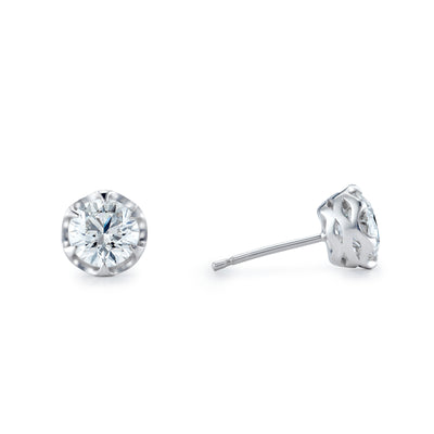 Florence White Gold Studs