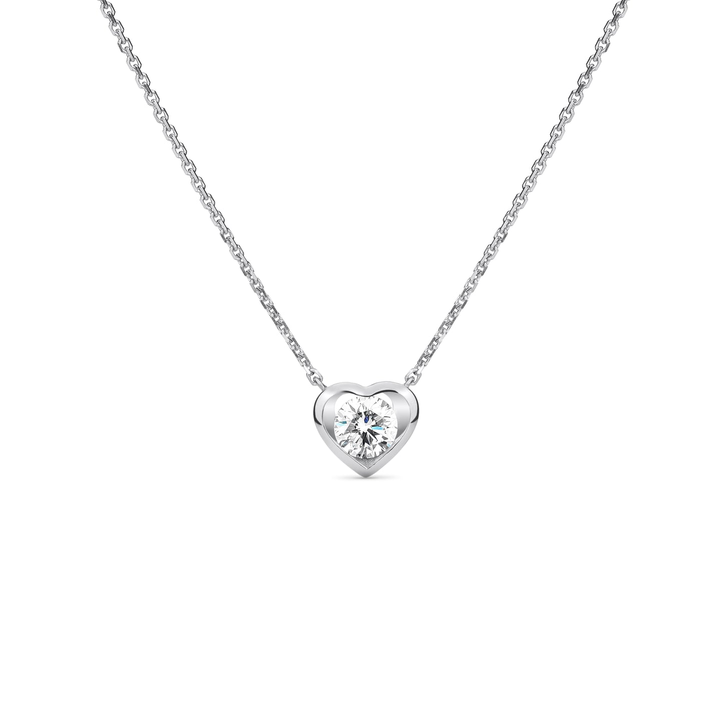 Heart White Gold Necklace (in stock)