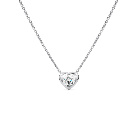 Heart White Gold Necklace (in stock)