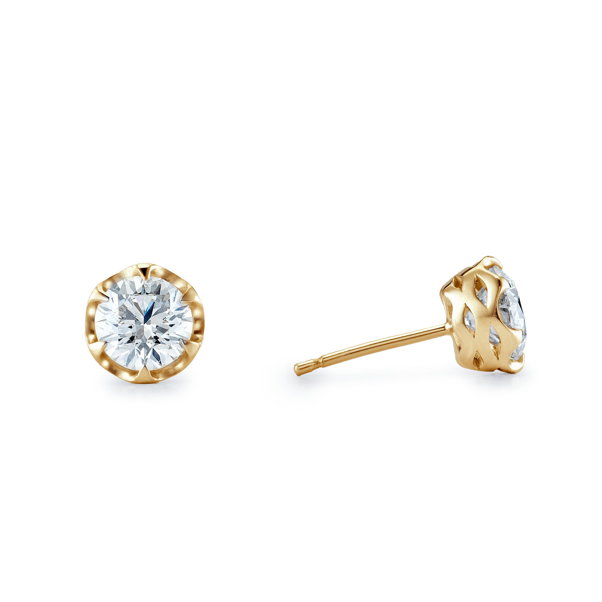 Florence Yellow Gold Studs