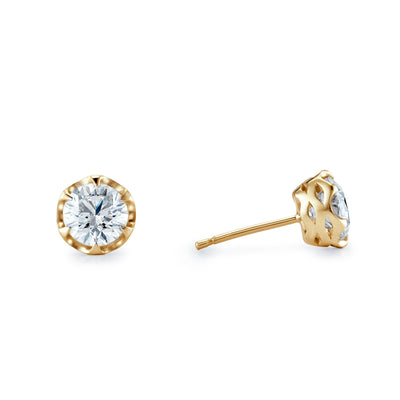 Florence Yellow Gold Studs