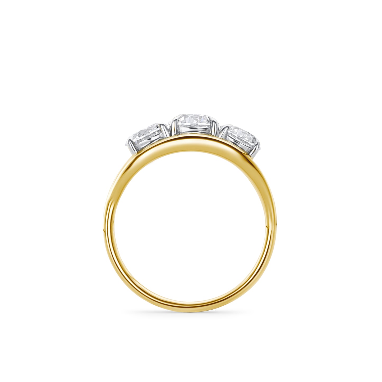 Aria White and Yellow Gold Ring