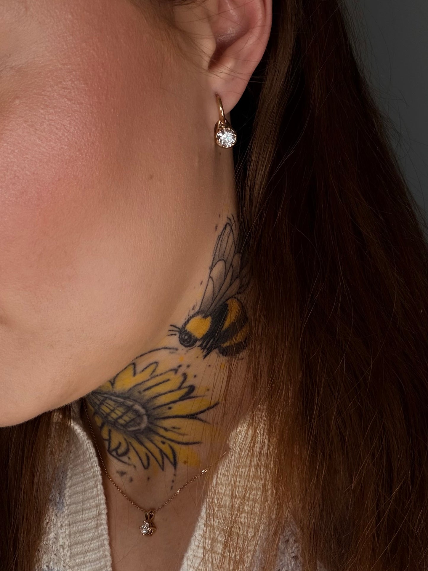 Lumi Yellow Gold Drop Earrings
