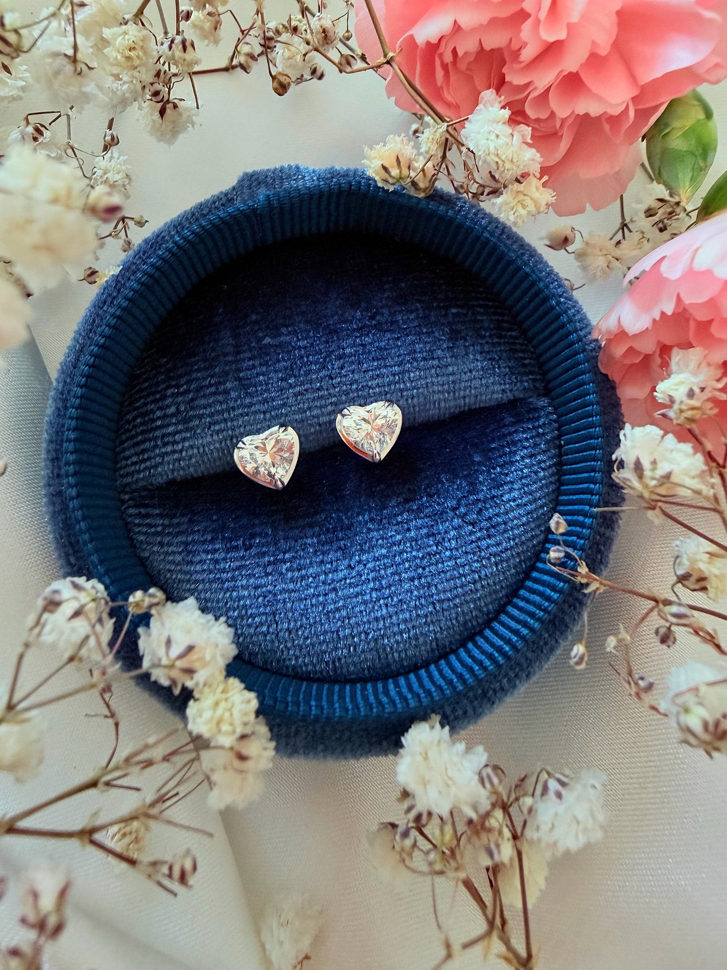 Pure Heart White Gold Studs