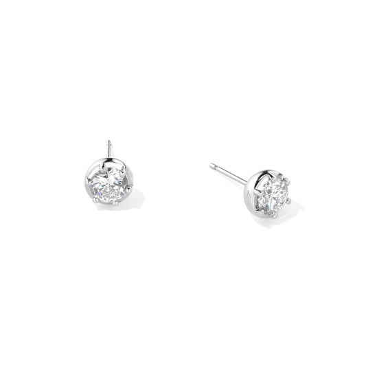 Georgian White Gold Studs