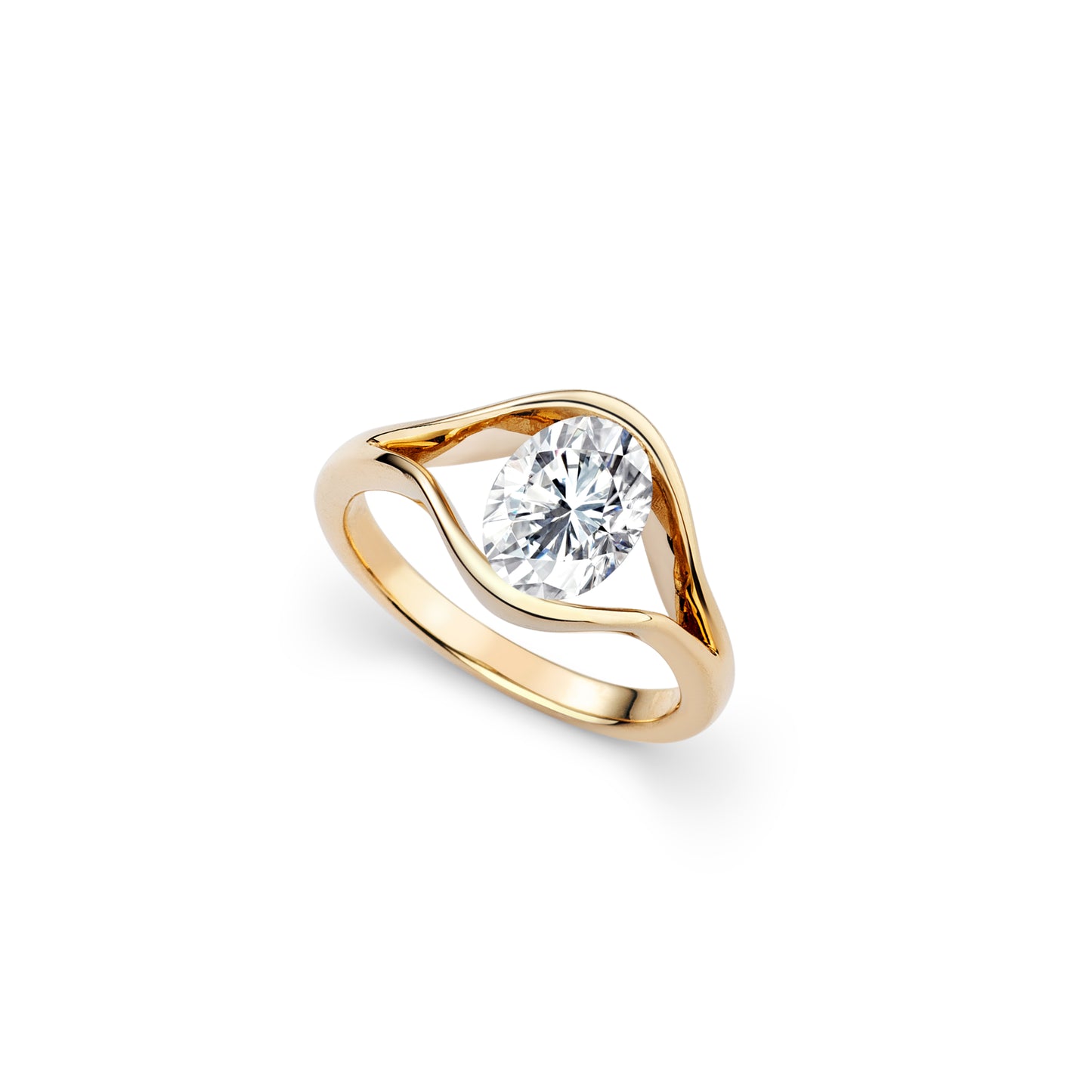 Luna Infinity Yellow Gold Ring
