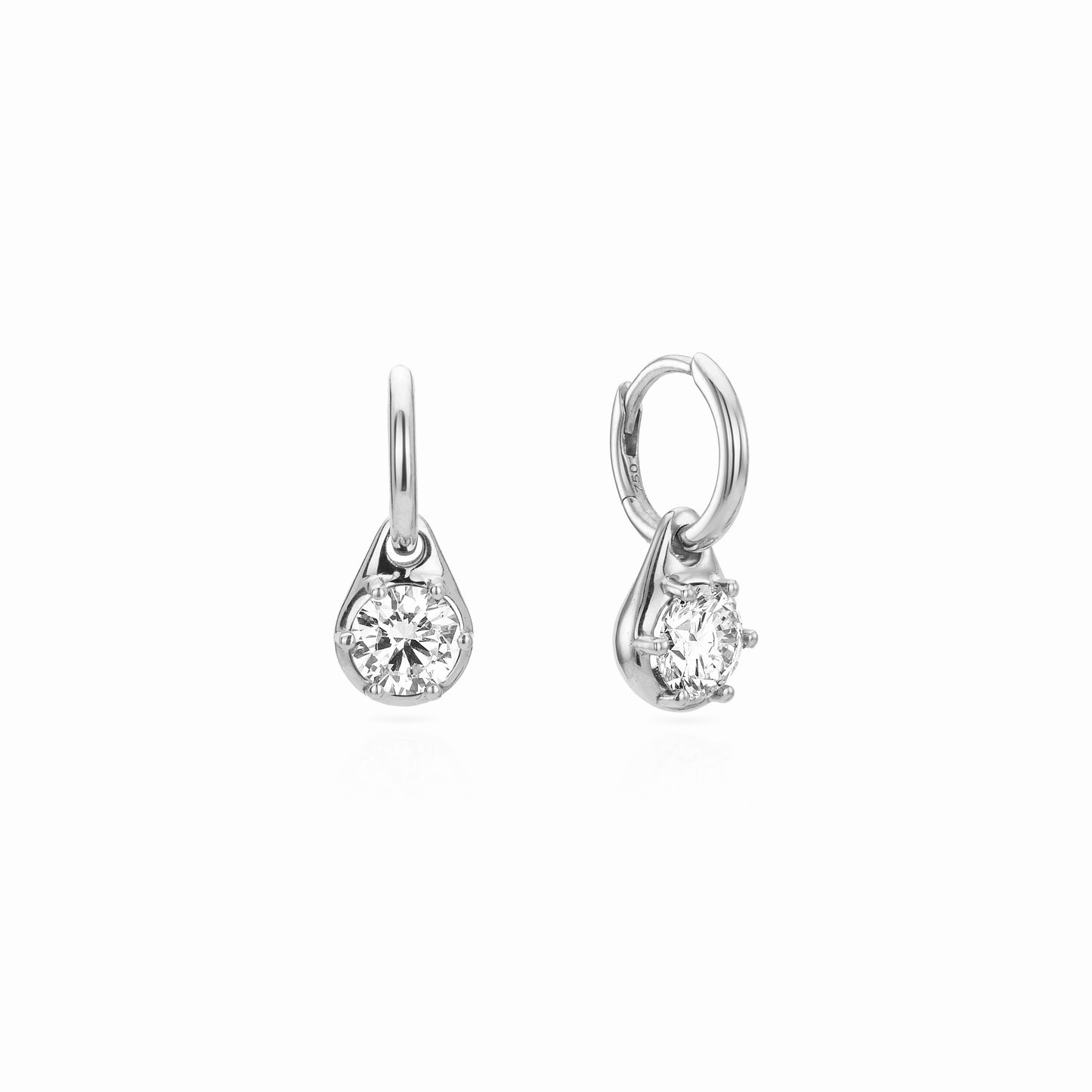 Lumi Platinum Drop Earrings