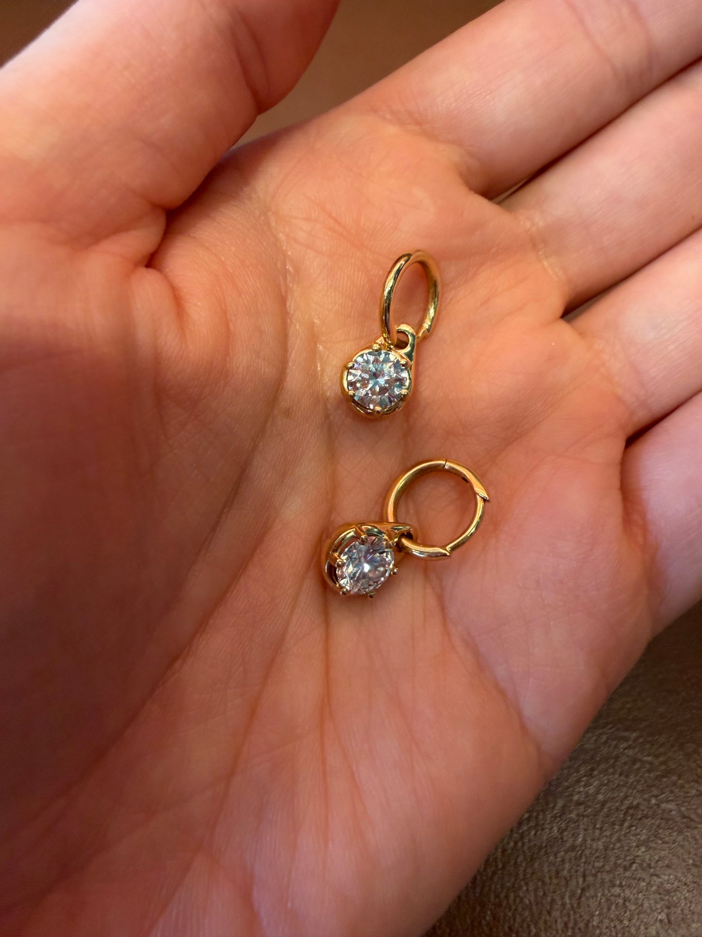 Lumi Yellow Gold Drop Earrings