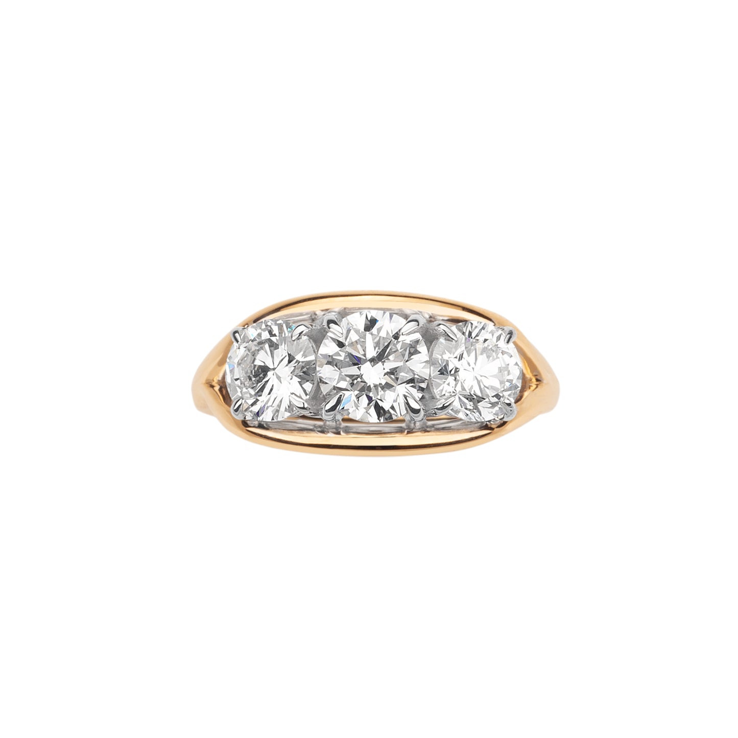 Aria White and Yellow Gold Ring