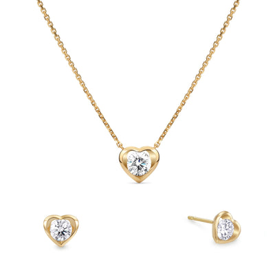 Heart Yellow Gold Set