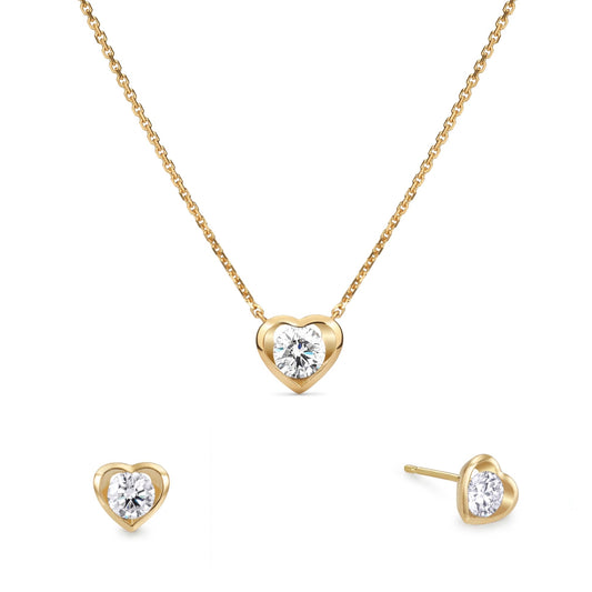 Heart Yellow Gold Set (in stock)