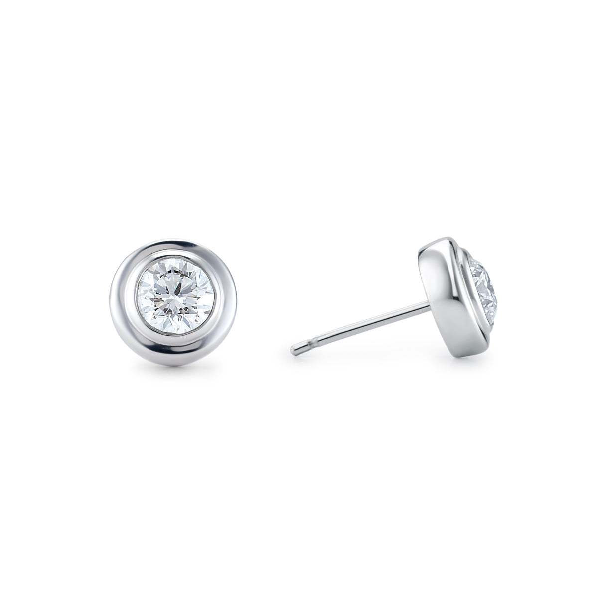 Audrey White Gold Studs
