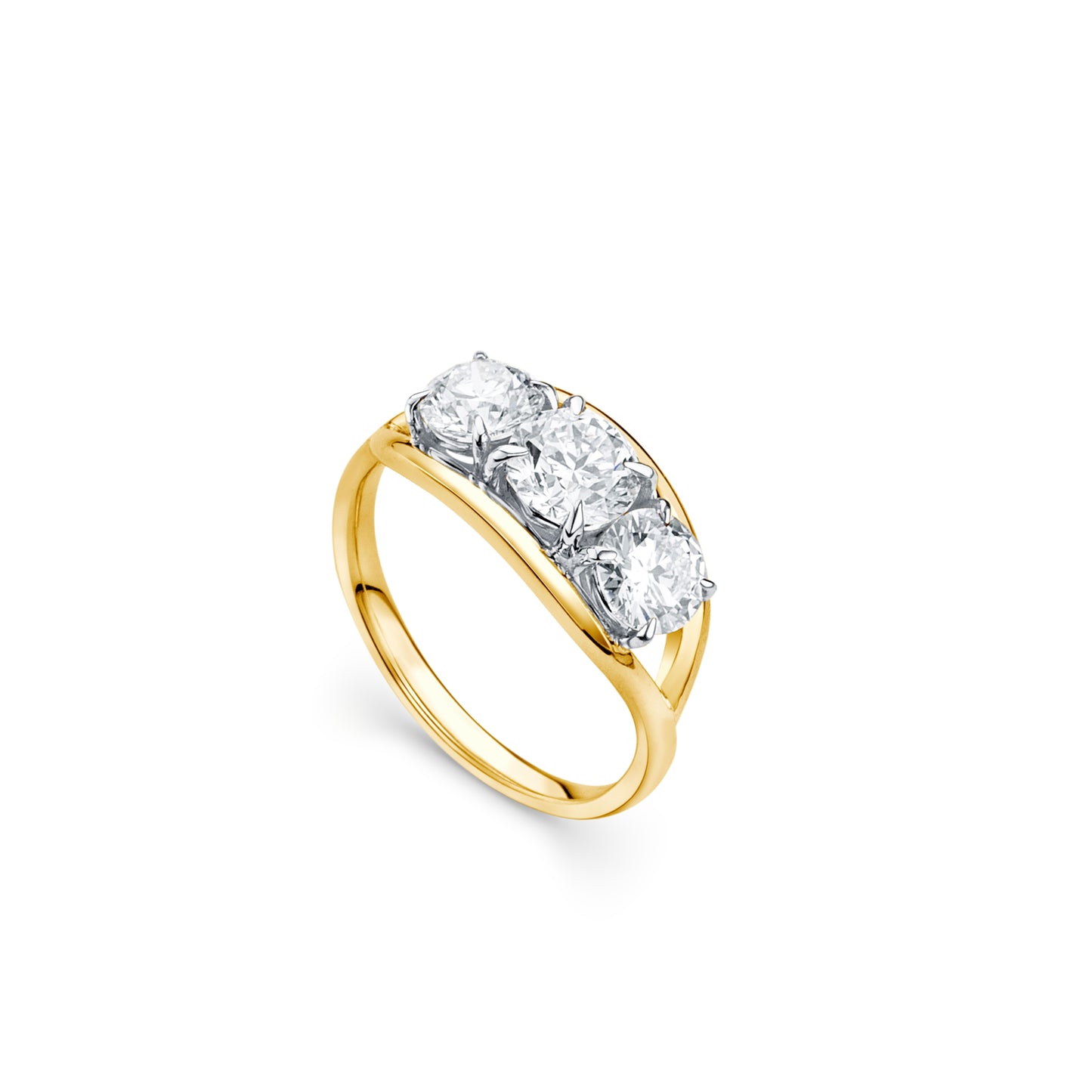 Aria White and Yellow Gold Ring