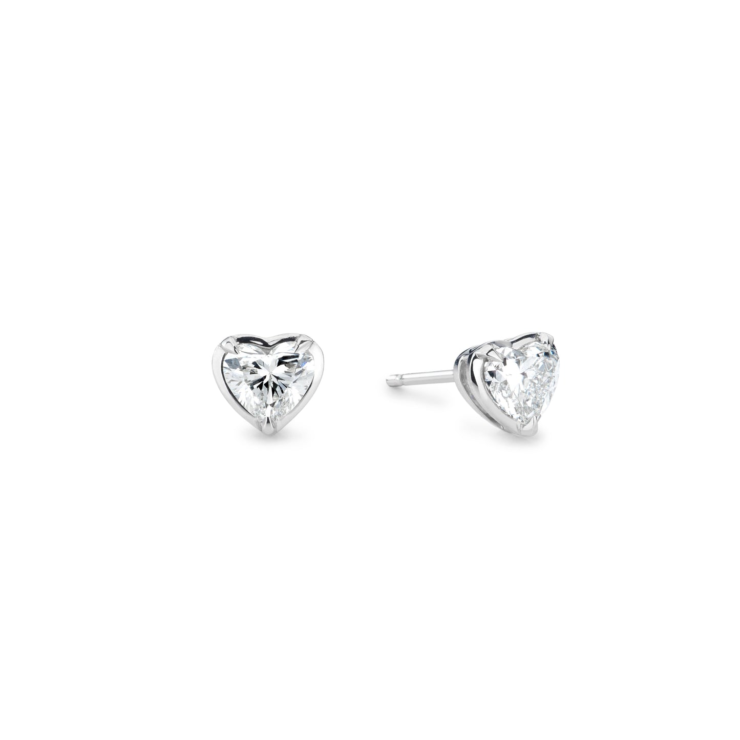 Pure Heart White Gold Studs