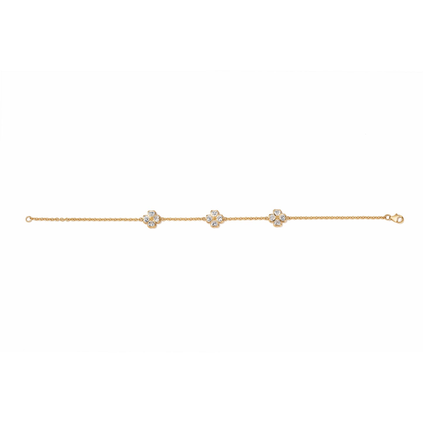 Lucky Clover Yellow Gold Bracelet