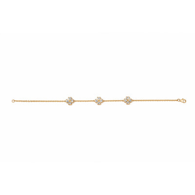 Lucky Clover Yellow Gold Bracelet