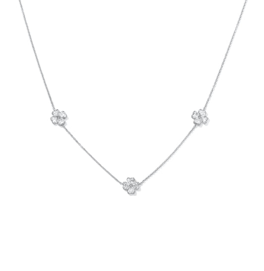 Lucky Clover Platinum Necklace
