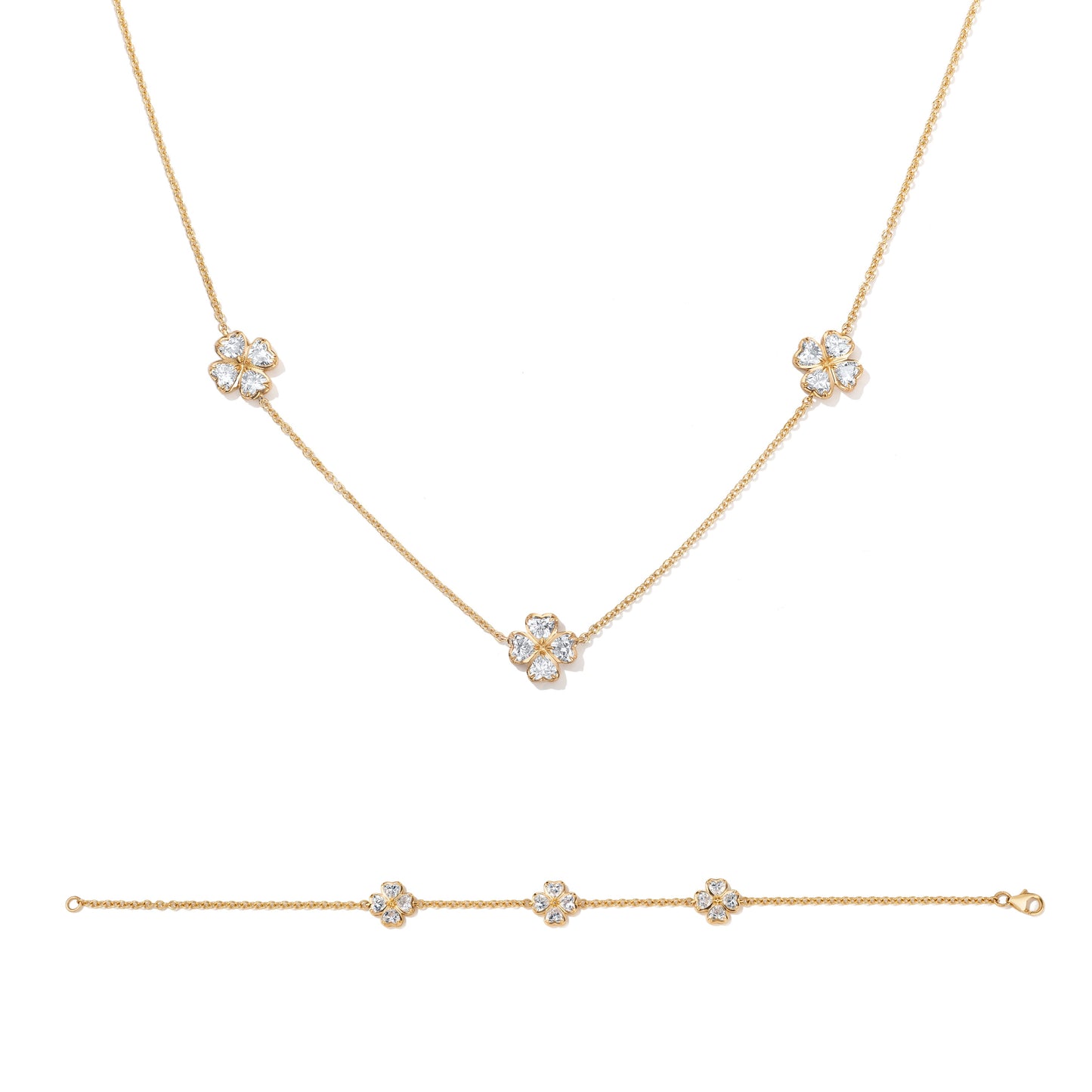 Lucky Clover Yellow Gold Set