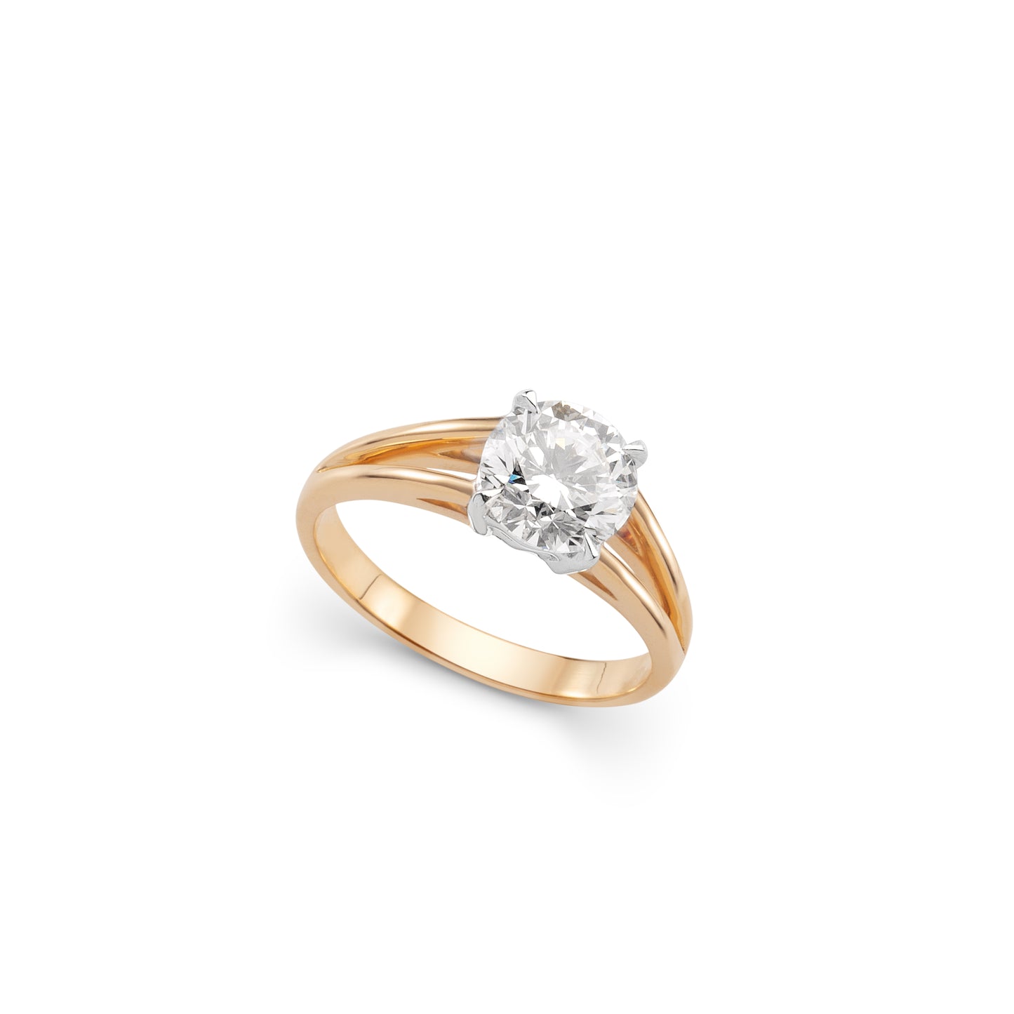 The Royal Promise White and Yellow Gold Ring