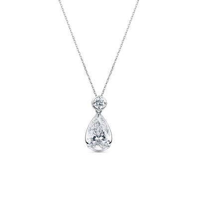 Aurora Pear White Gold Necklace